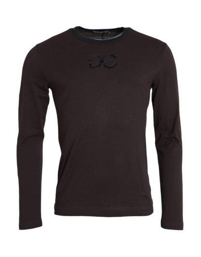 Dolce & Gabbana Brown DG Logo Crewneck Pullover Sweater Dolce & Gabbana