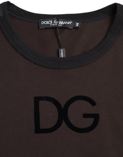 Dolce & Gabbana Brown DG Logo Crewneck Pullover Sweater Dolce & Gabbana