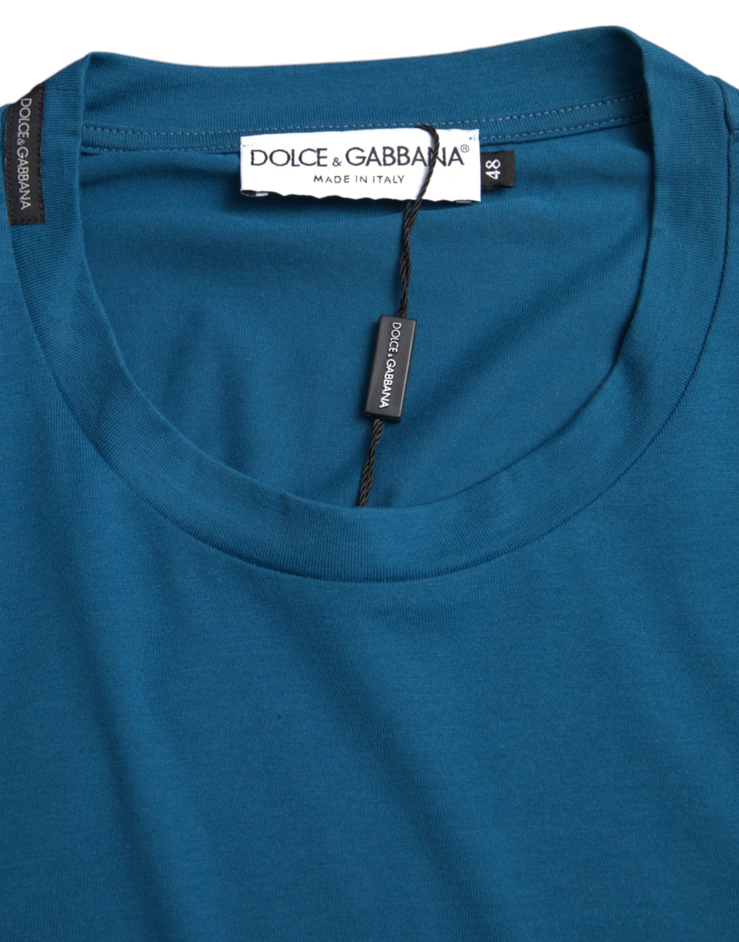 Dolce & Gabbana Blue Logo Round Neck Short Sleeves T-shirt Dolce & Gabbana