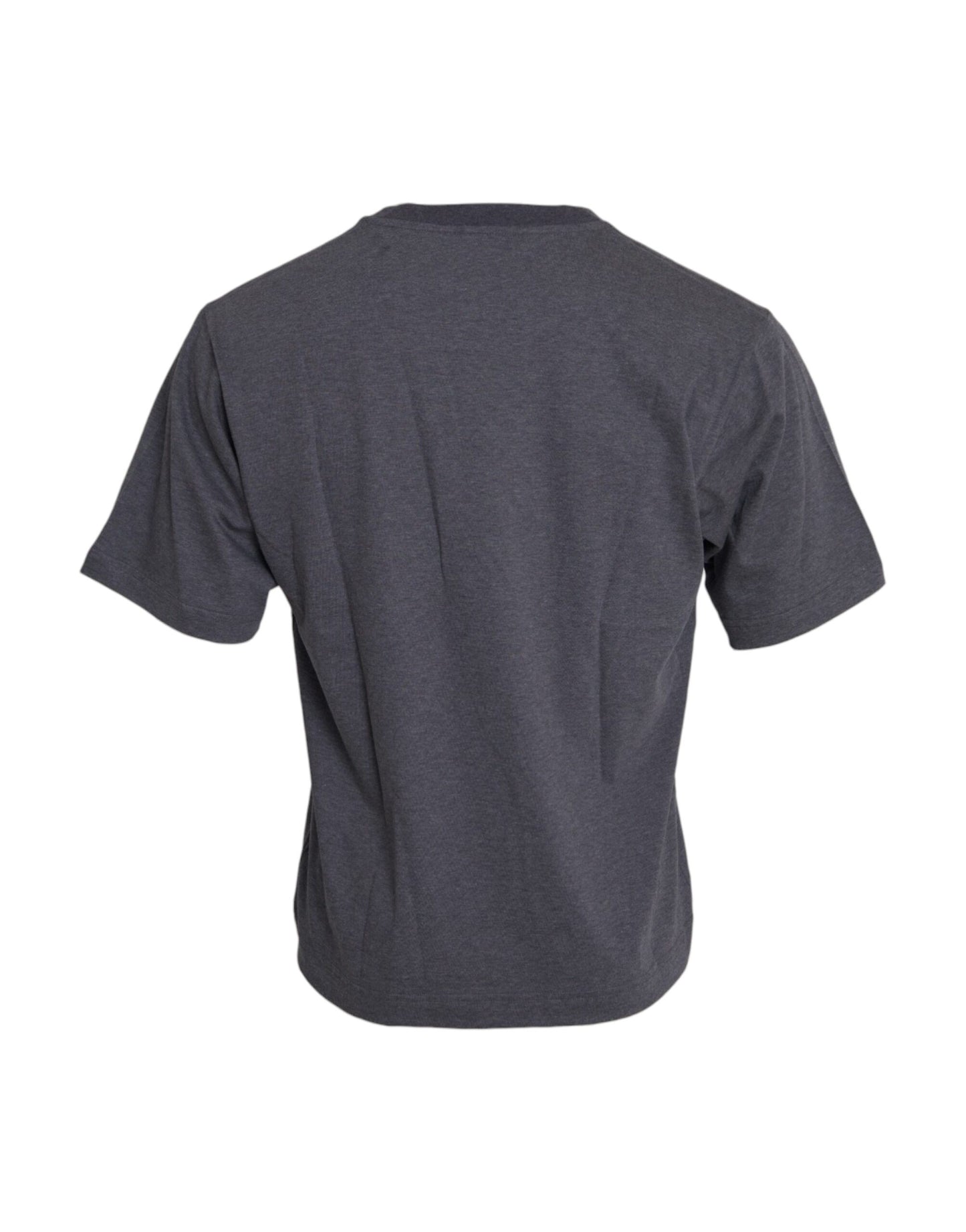 Dolce & Gabbana Gray Cotton Round Neck Short Sleeve T-shirt Dolce & Gabbana