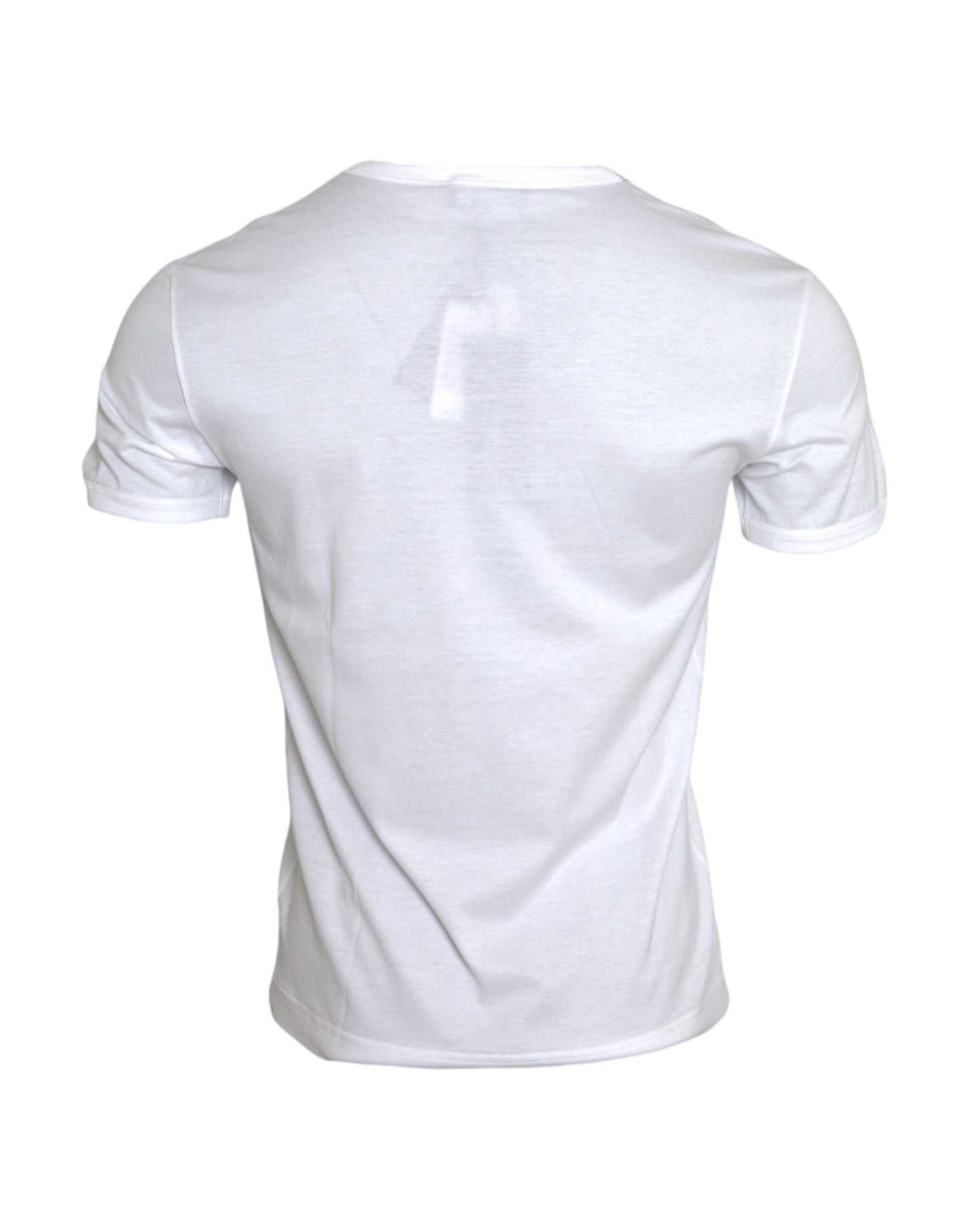 Dolce & Gabbana White Logo Embroidery Short Sleeve T-shirt Dolce & Gabbana