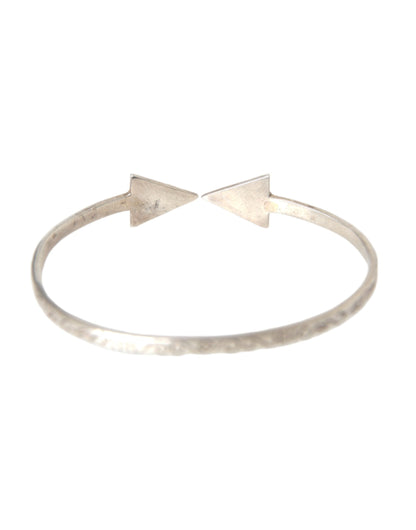 Nialaya Arrow Crystal 925 Silver Bangle Bracelet Women Nialaya