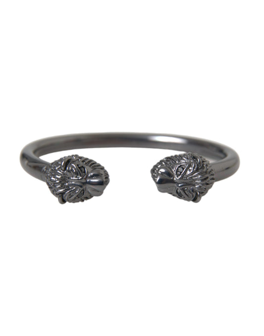 Nialaya Black Rhodium Lion Bangle Bracelet Women Nialaya