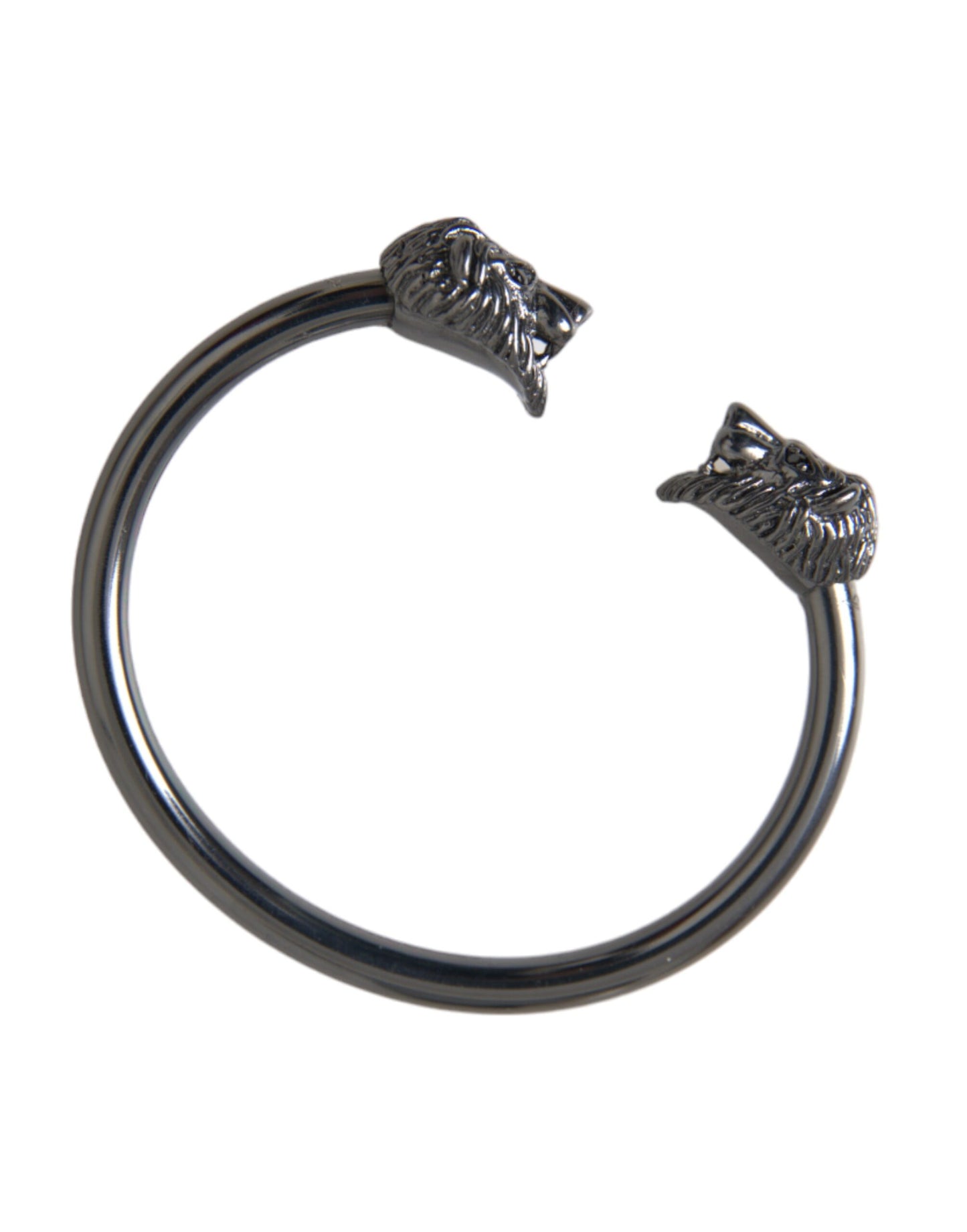 Nialaya Black Rhodium Lion Bangle Bracelet Women Nialaya