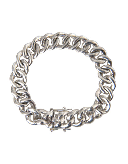 Nialaya Solid Heavy Curb Link 925 Sterling Silver Bracelet Men Nialaya