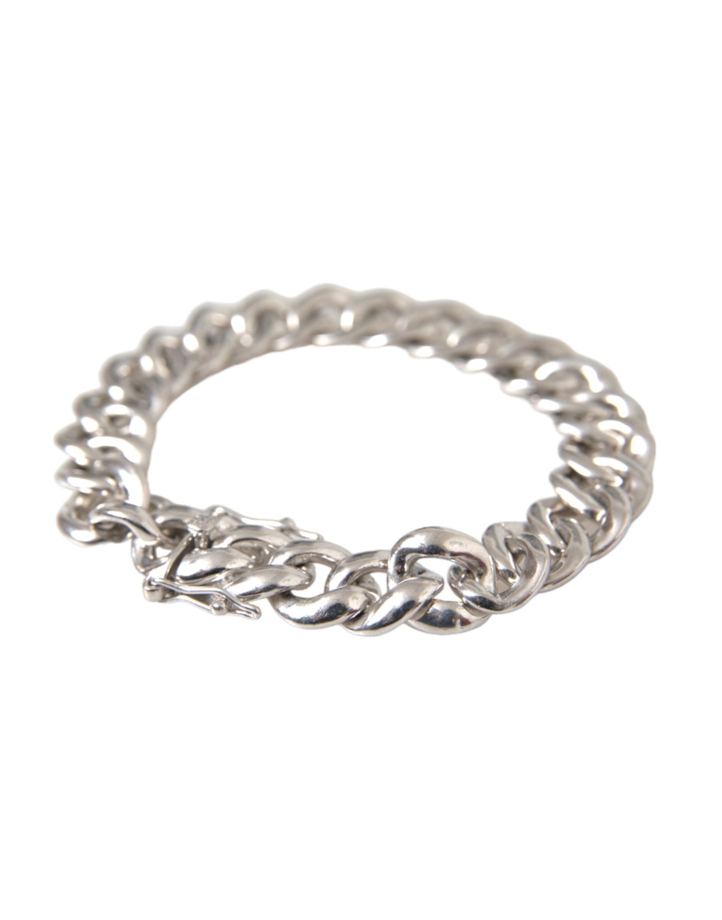 Nialaya Solid Heavy Curb Link 925 Sterling Silver Bracelet Men Nialaya