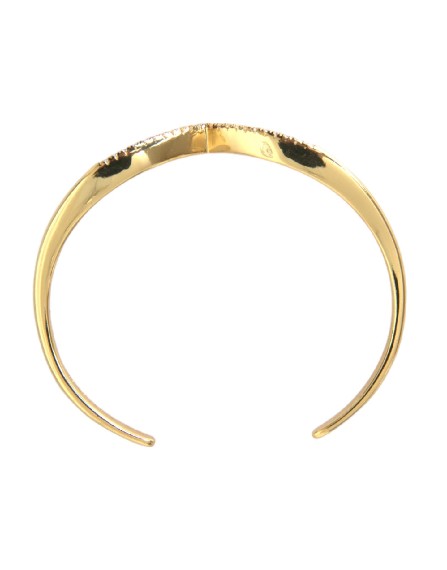 Nialaya Arched Wing Cuff Skyfall Gold CZ 925 Bracelet Nialaya