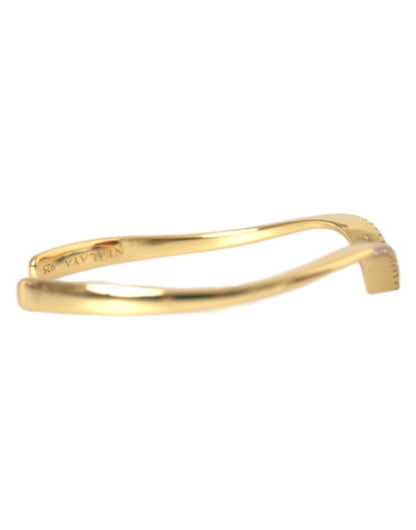 Nialaya Arched Wing Cuff Skyfall Gold CZ 925 Bracelet Nialaya