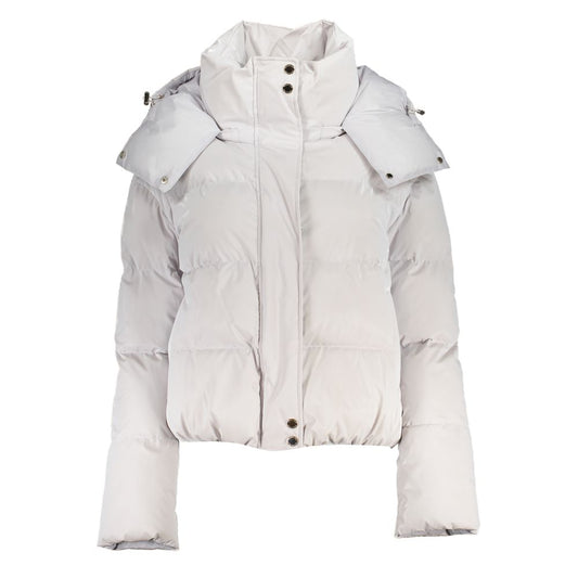 Patrizia Pepe White Polyethylene Jackets & Coat Patrizia Pepe