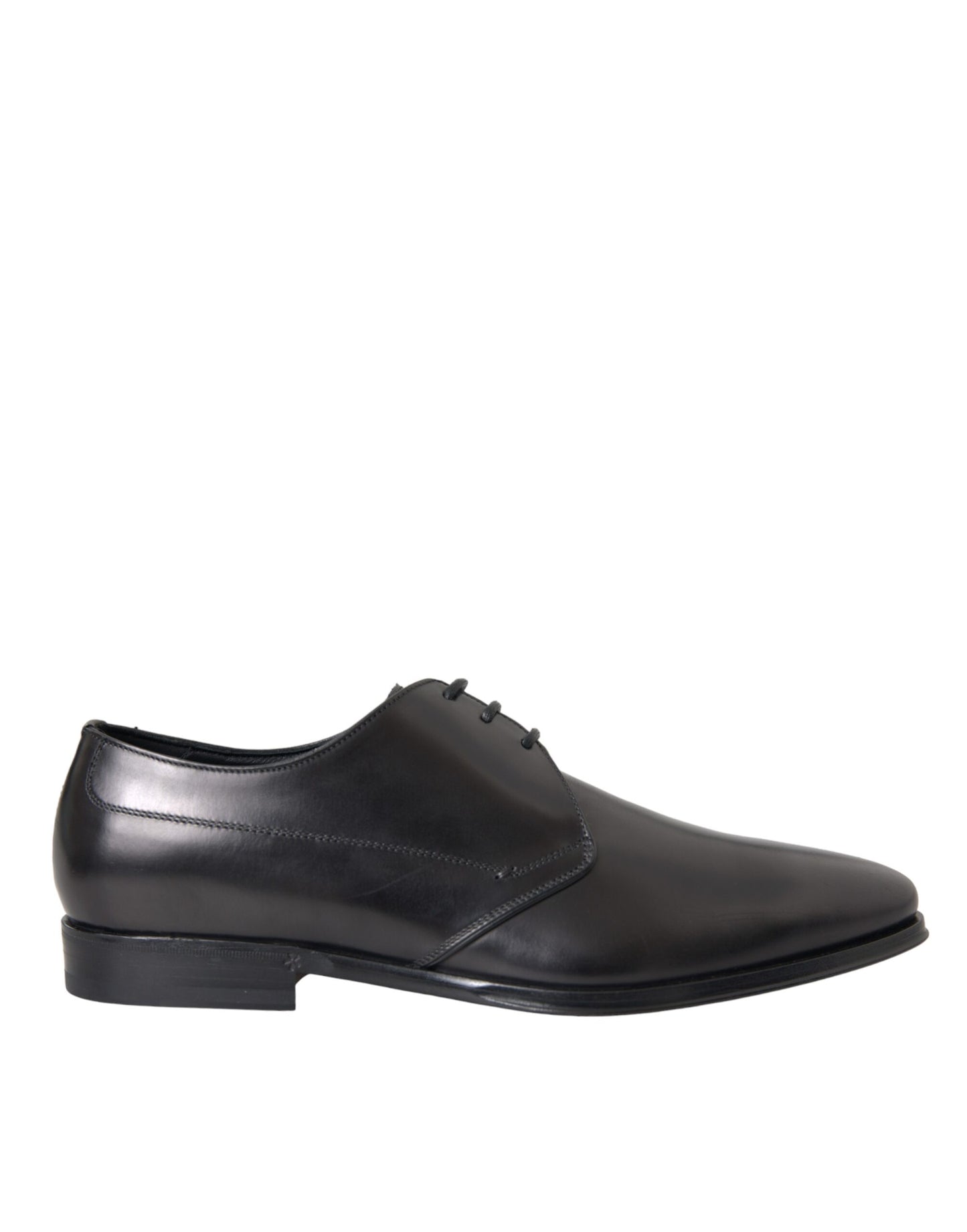 Dolce & Gabbana Black Leather Derby Formal Dress Men Shoes Dolce & Gabbana