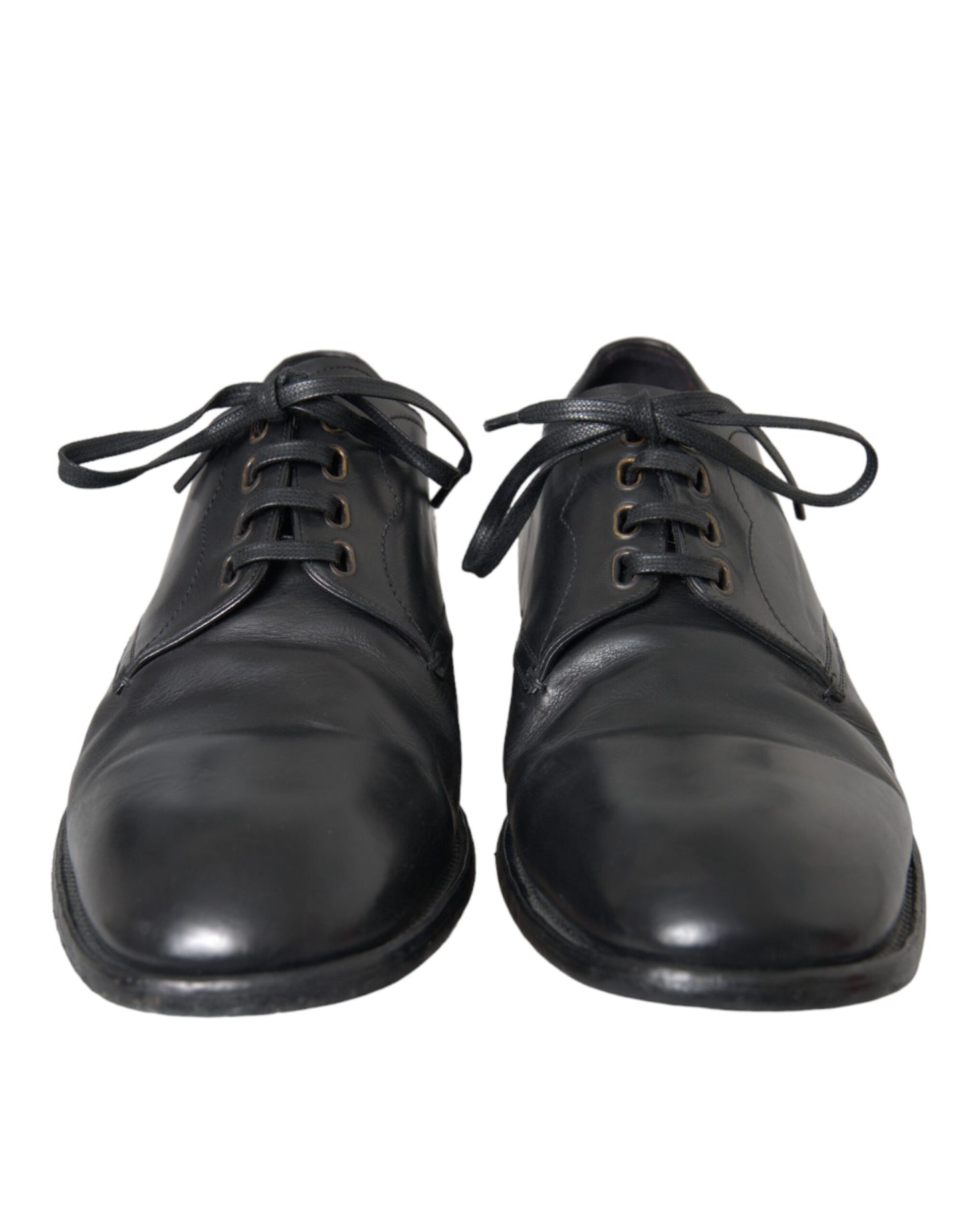 Dolce & Gabbana Black Leather Derby Formal Dress Men Shoes Dolce & Gabbana