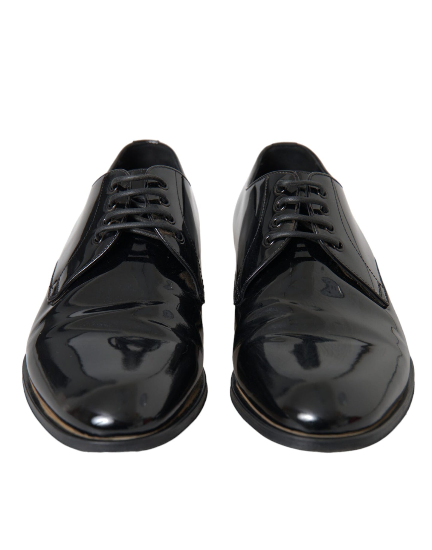 Dolce & Gabbana Black Patent Leather Derby Formal Dress Shoes Dolce & Gabbana