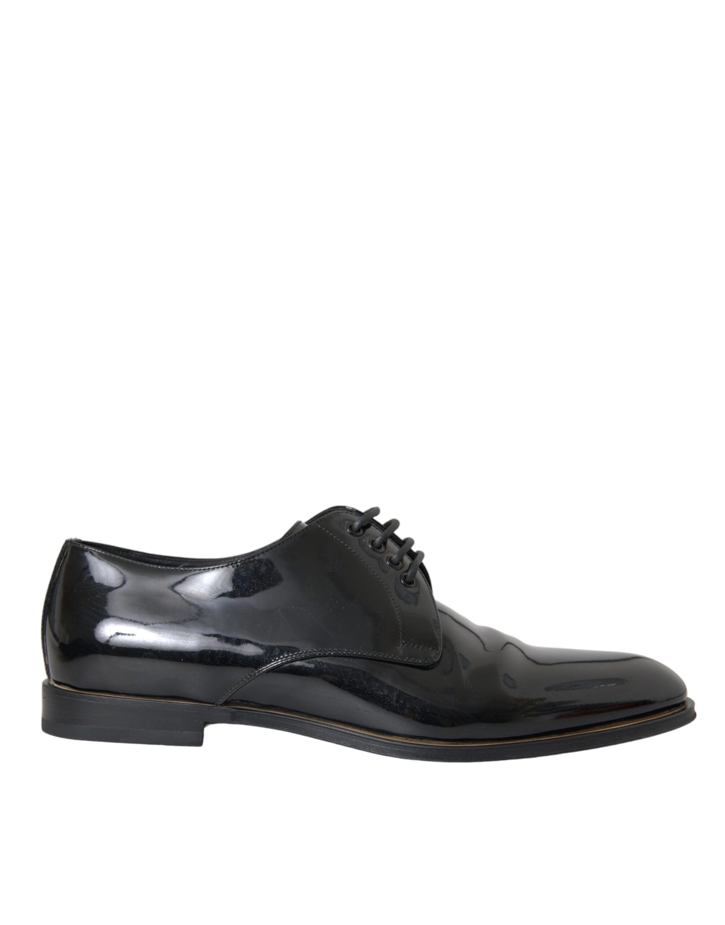 Dolce & Gabbana Black Patent Leather Derby Formal Dress Shoes Dolce & Gabbana