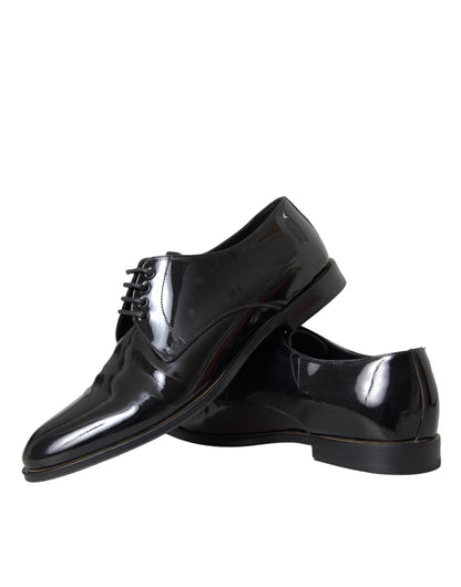 Dolce & Gabbana Black Patent Leather Derby Formal Dress Shoes Dolce & Gabbana