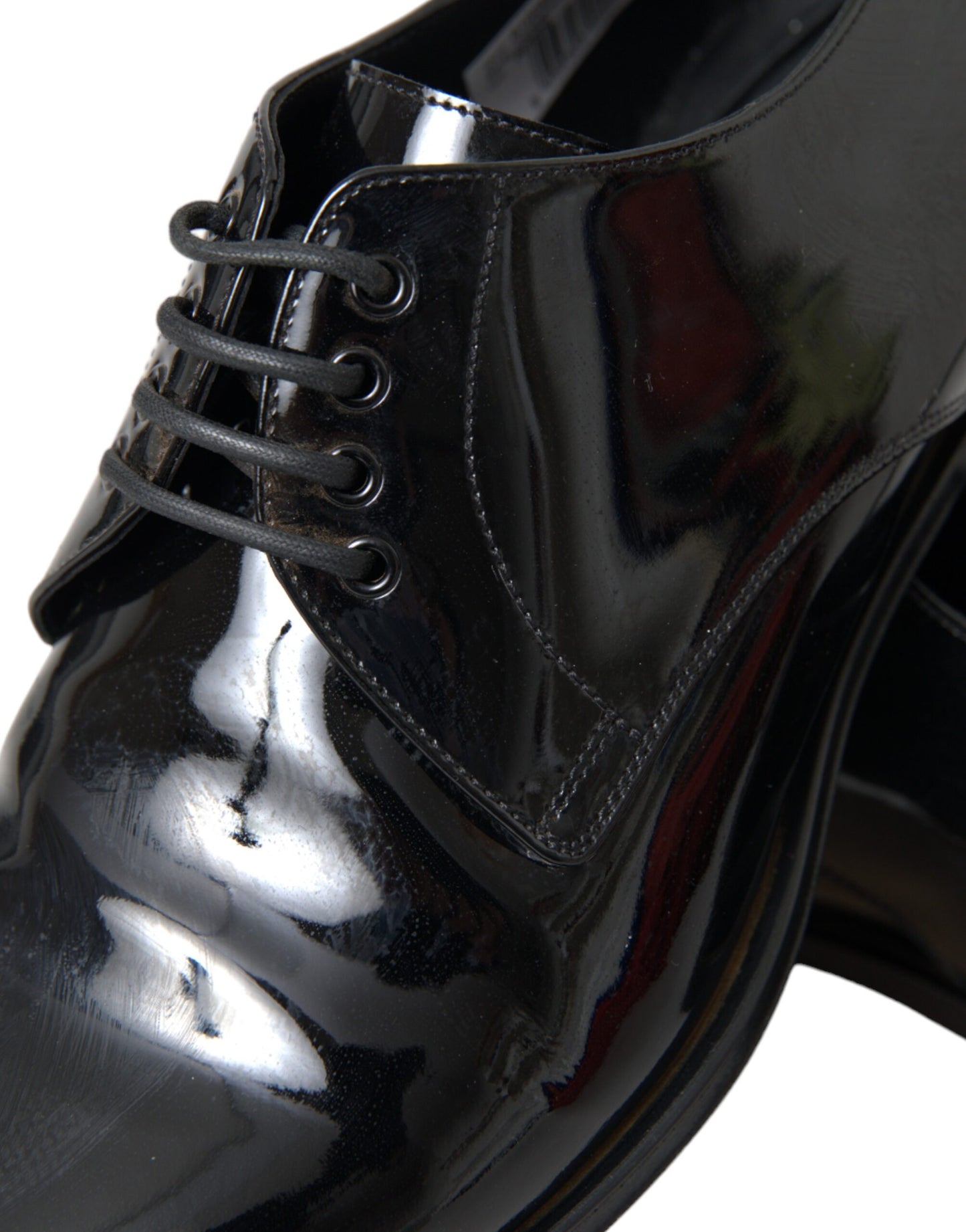 Dolce & Gabbana Black Patent Leather Derby Formal Dress Shoes Dolce & Gabbana