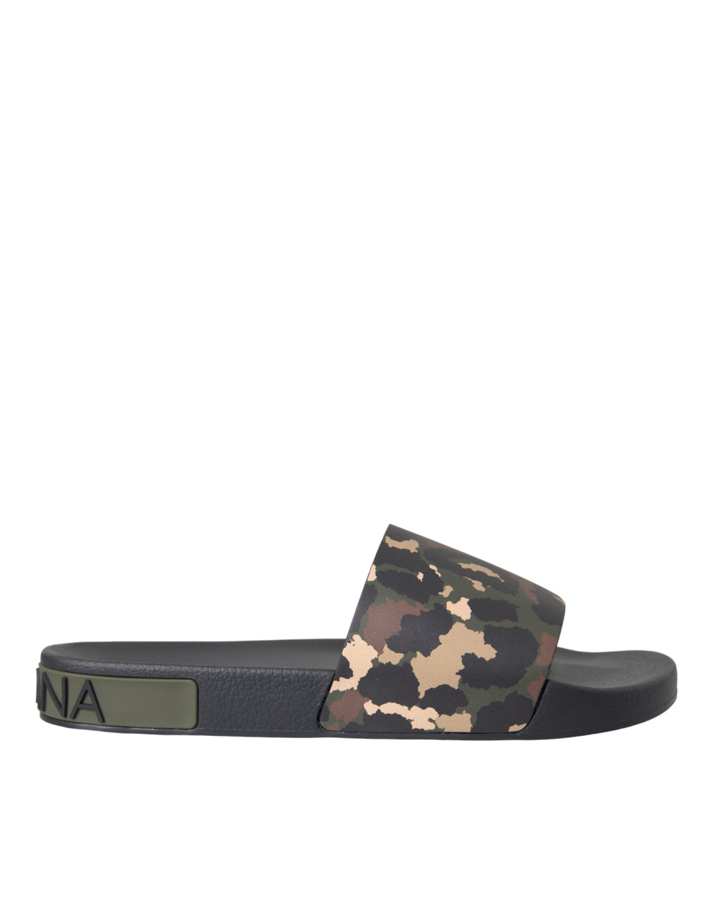 Dolce & Gabbana Multicolor Camouflage Leather Beachwear Men Shoes Dolce & Gabbana