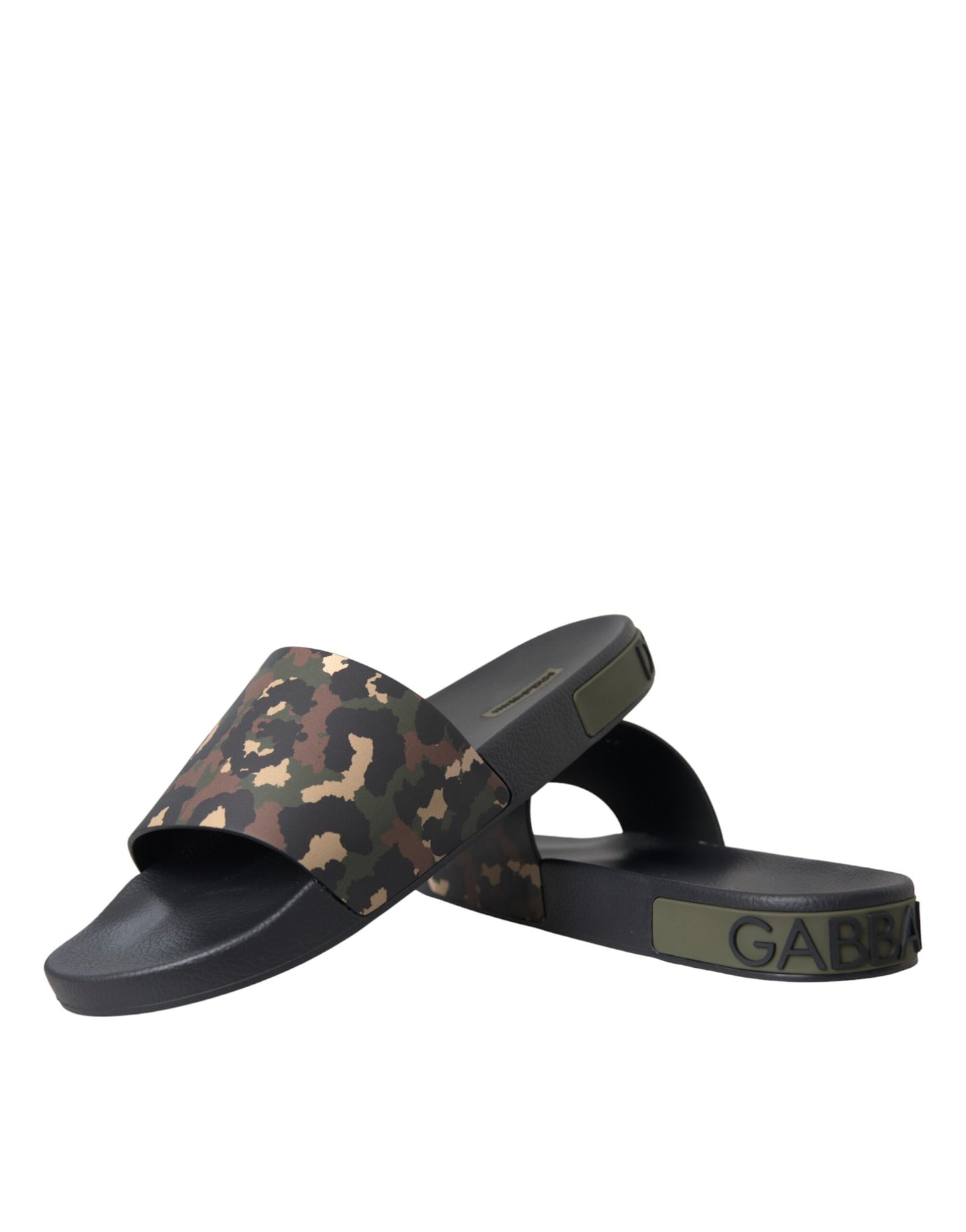 Dolce & Gabbana Multicolor Camouflage Leather Beachwear Men Shoes Dolce & Gabbana