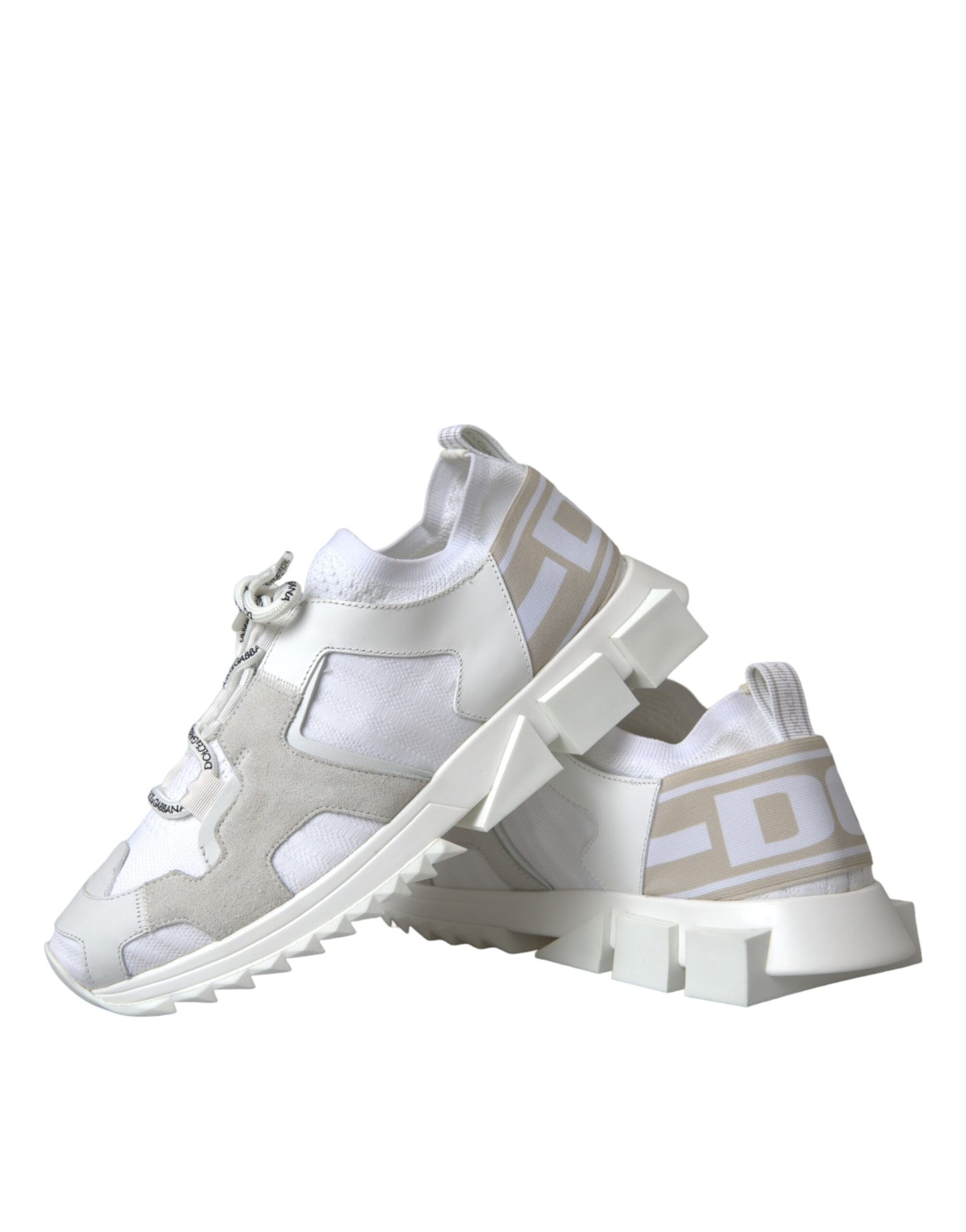 Dolce & Gabbana White Mesh Sorrento Trekking Sneakers Men Shoes Dolce & Gabbana