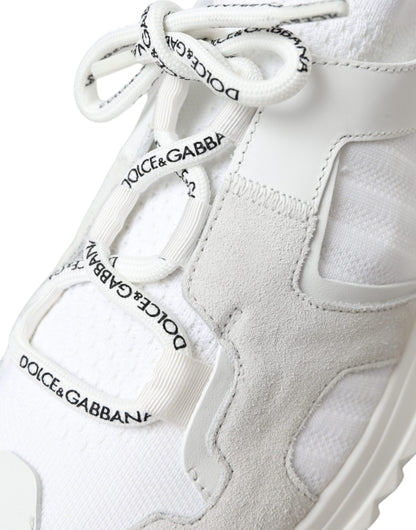 Dolce & Gabbana White Mesh Sorrento Trekking Sneakers Men Shoes Dolce & Gabbana