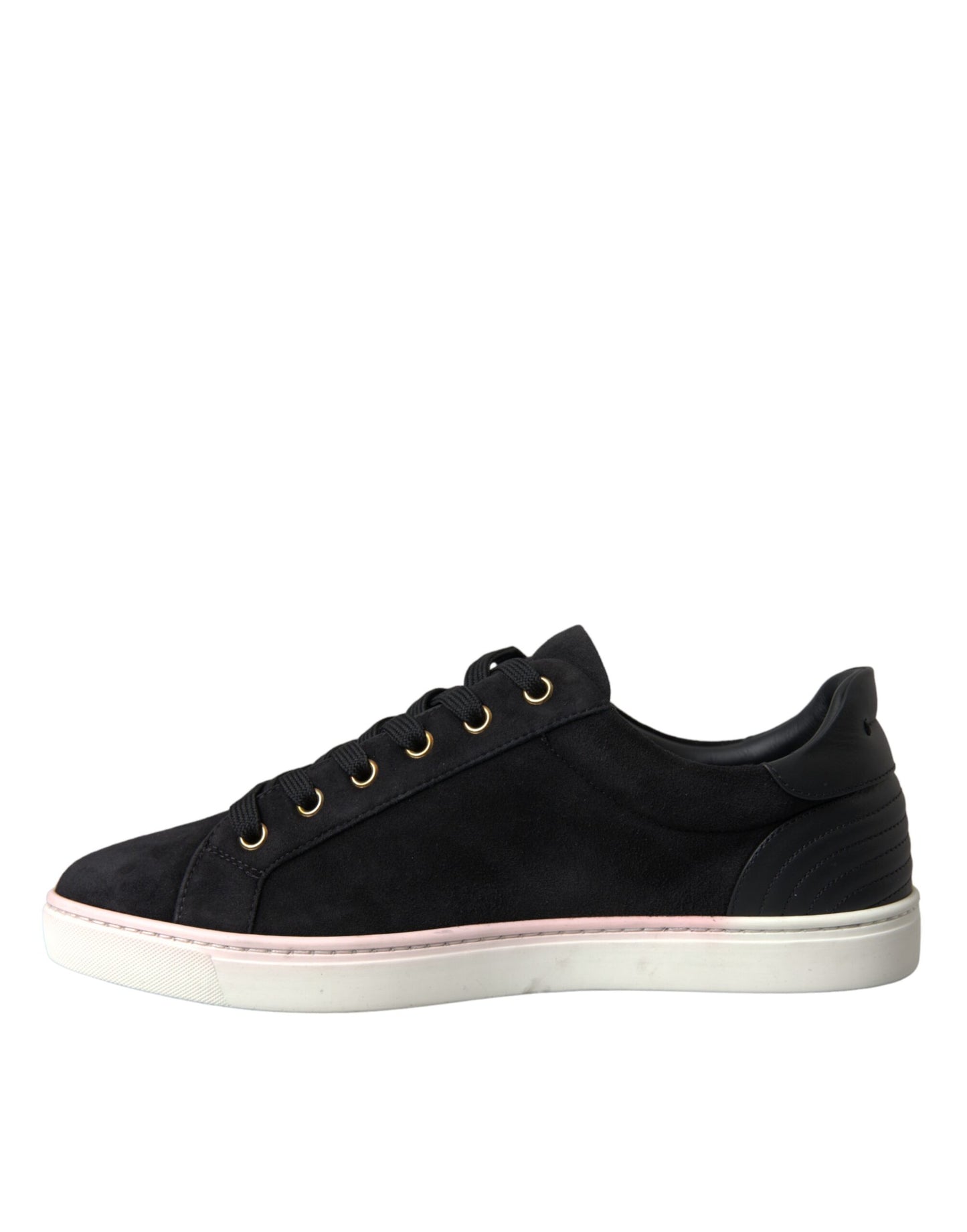 Dolce & Gabbana Black Suede Leather Men Low Top Sneakers Men Shoes Dolce & Gabbana