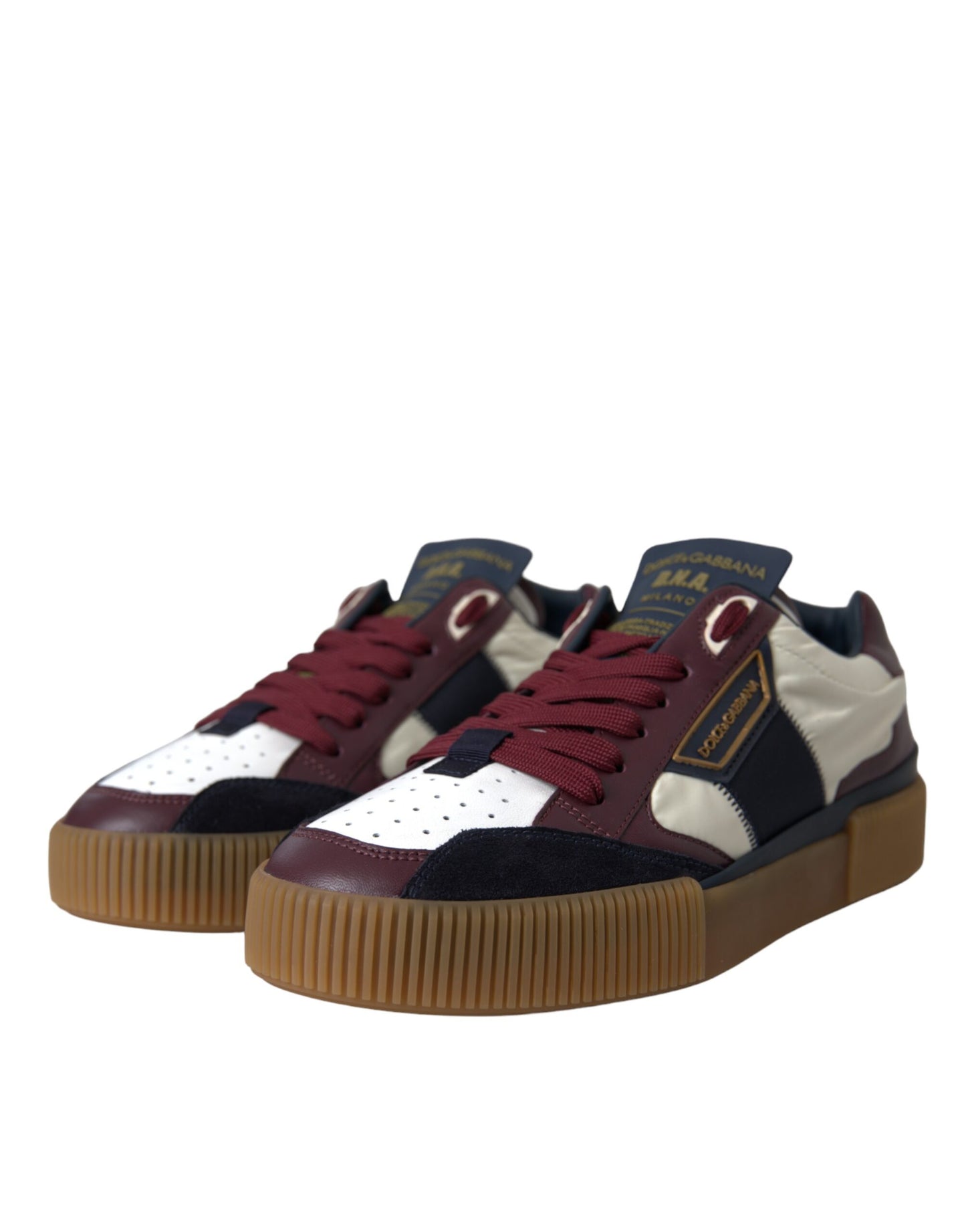 Dolce & Gabbana Multicolor Miami Leather Low Top Sneakers Shoes Dolce & Gabbana