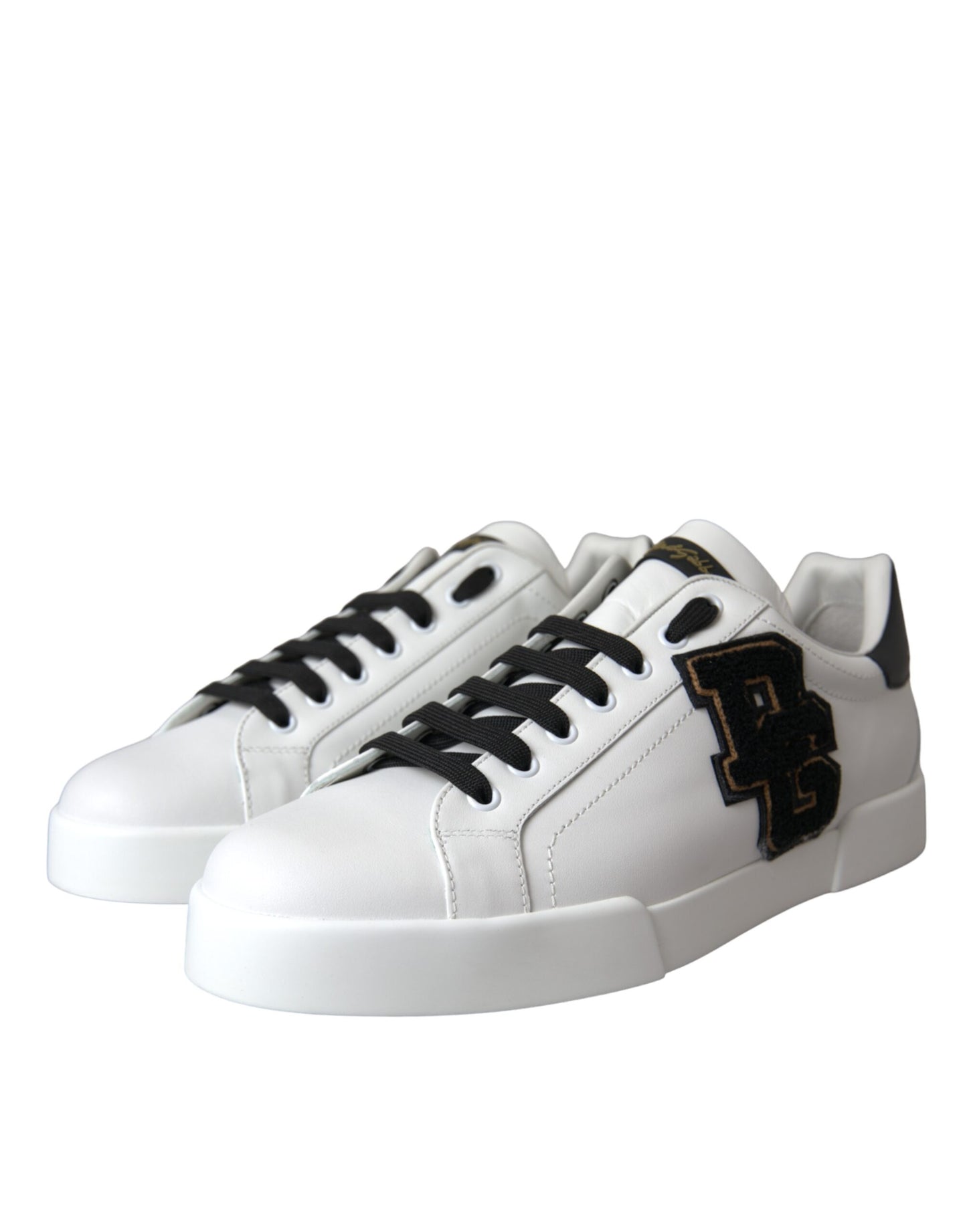 Dolce & Gabbana White Leather DG Logo Casual Low Top Sneakers Shoes Dolce & Gabbana