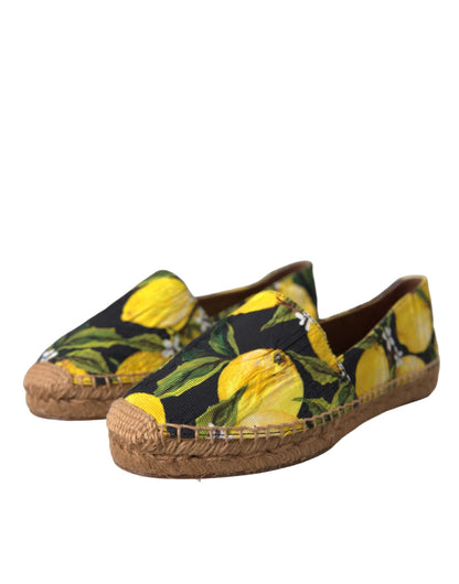 Dolce & Gabbana Multicolor Lemon Slip On Espadrilles Shoes Dolce & Gabbana