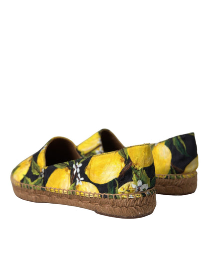 Dolce & Gabbana Multicolor Lemon Slip On Espadrilles Shoes Dolce & Gabbana