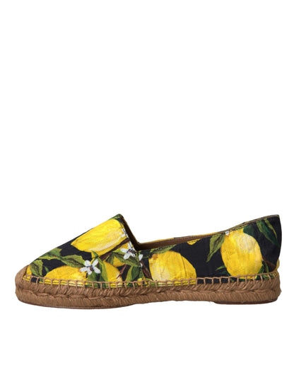 Dolce & Gabbana Multicolor Lemon Slip On Espadrilles Shoes Dolce & Gabbana