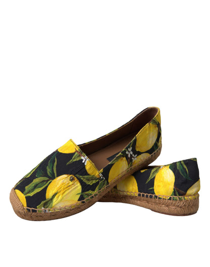 Dolce & Gabbana Multicolor Lemon Slip On Espadrilles Shoes Dolce & Gabbana