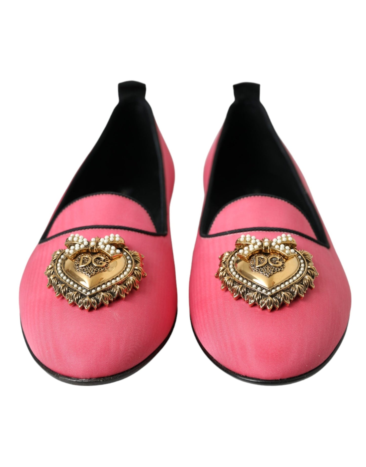 Dolce & Gabbana Pink Velvet Slip On Loafers Flats Shoes Dolce & Gabbana