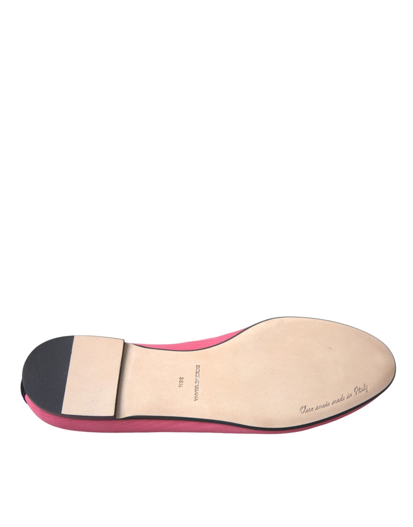 Dolce & Gabbana Pink Velvet Slip On Loafers Flats Shoes Dolce & Gabbana