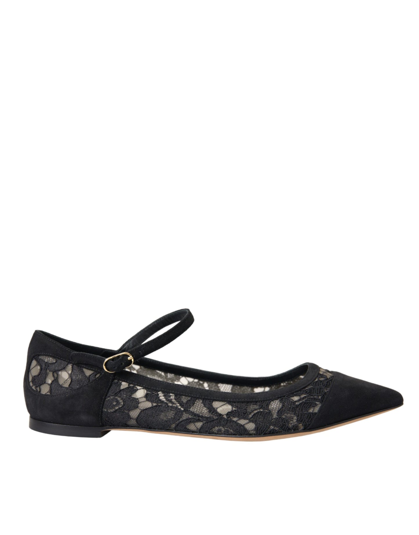 Dolce & Gabbana Black Taormina Lace Bellucci Flats Shoes Dolce & Gabbana