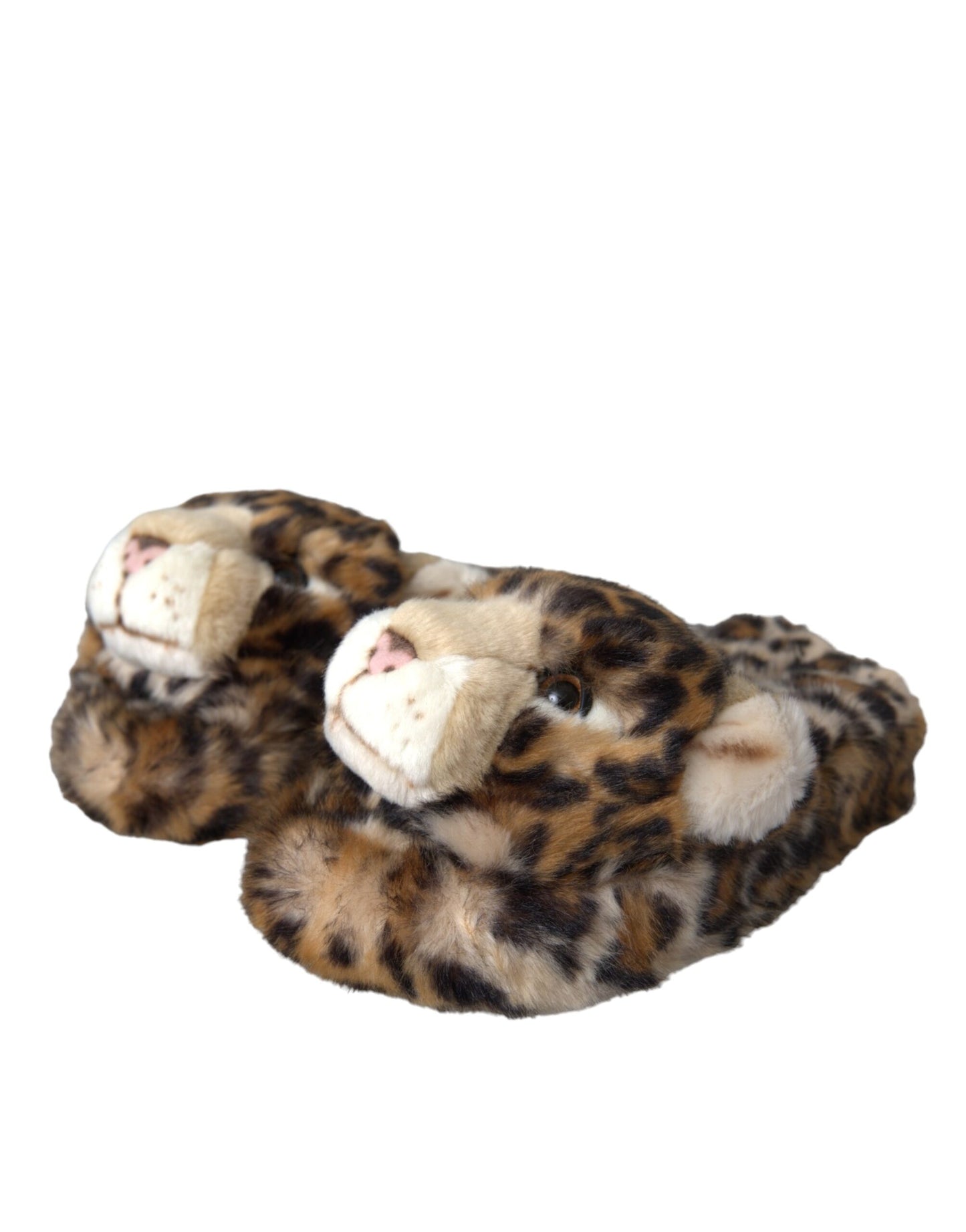 Dolce & Gabbana Brown Tiger Slippers Flats Sandals Shoes Dolce & Gabbana