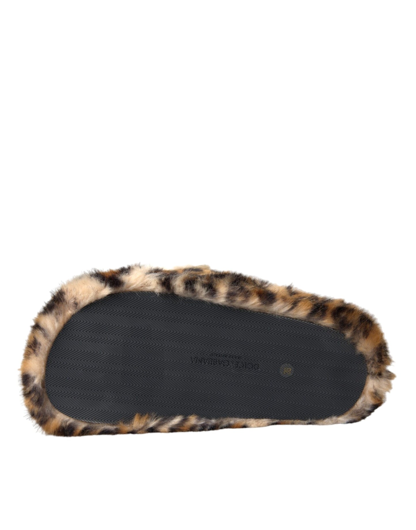 Dolce & Gabbana Brown Tiger Slippers Flats Sandals Shoes Dolce & Gabbana