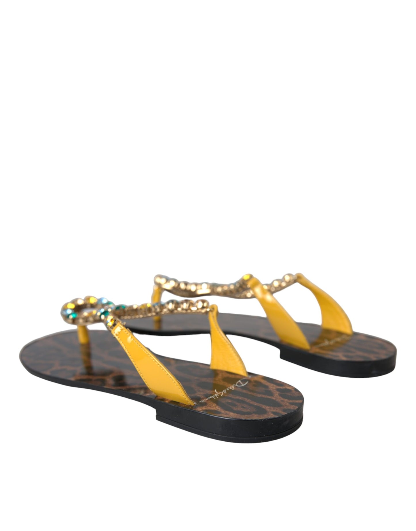 Dolce & Gabbana Multicolor Crystal Sandals Flip Flops Shoes Dolce & Gabbana