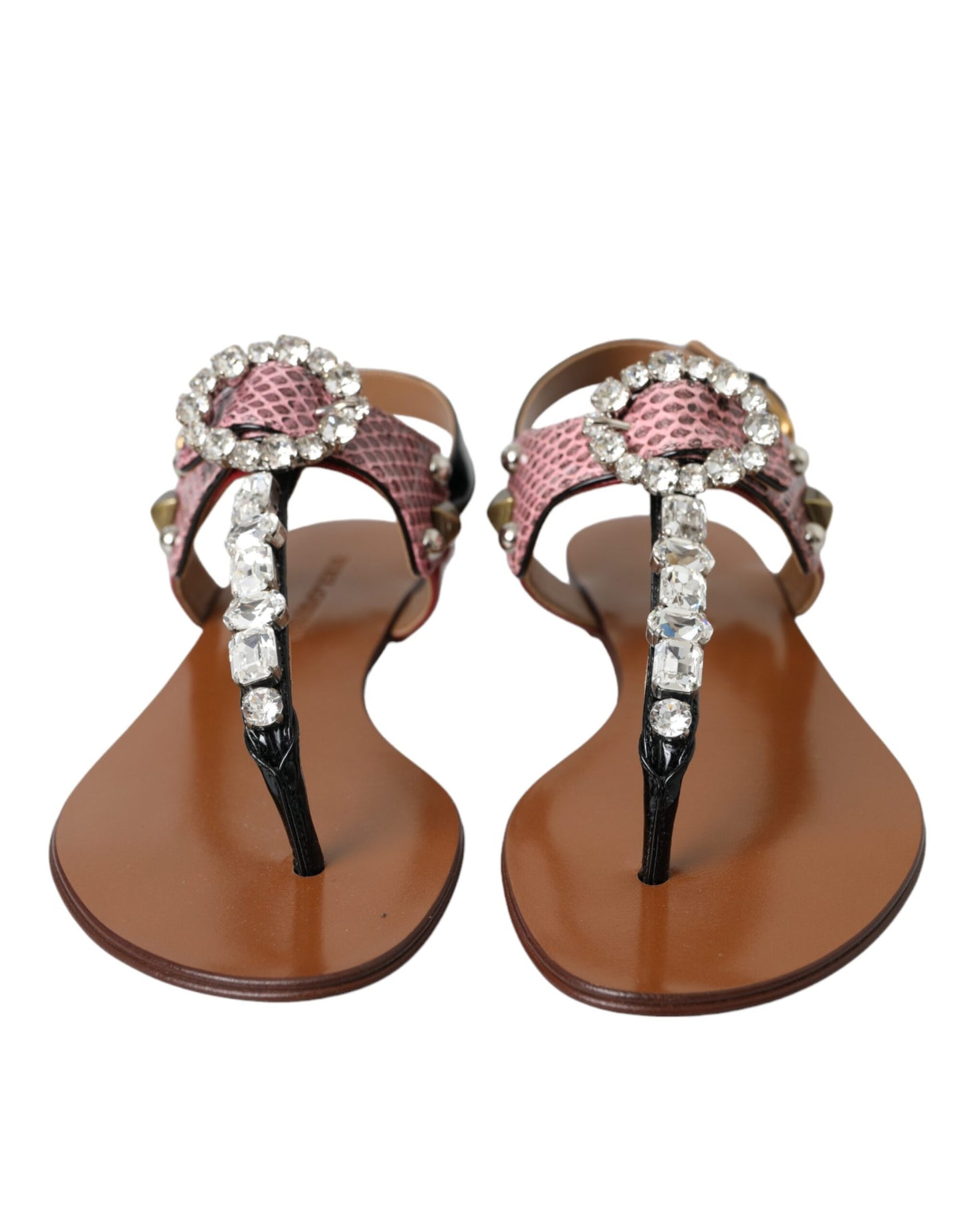 Dolce & Gabbana Multicolor Crystal Sandals Flip Flops Shoes Dolce & Gabbana