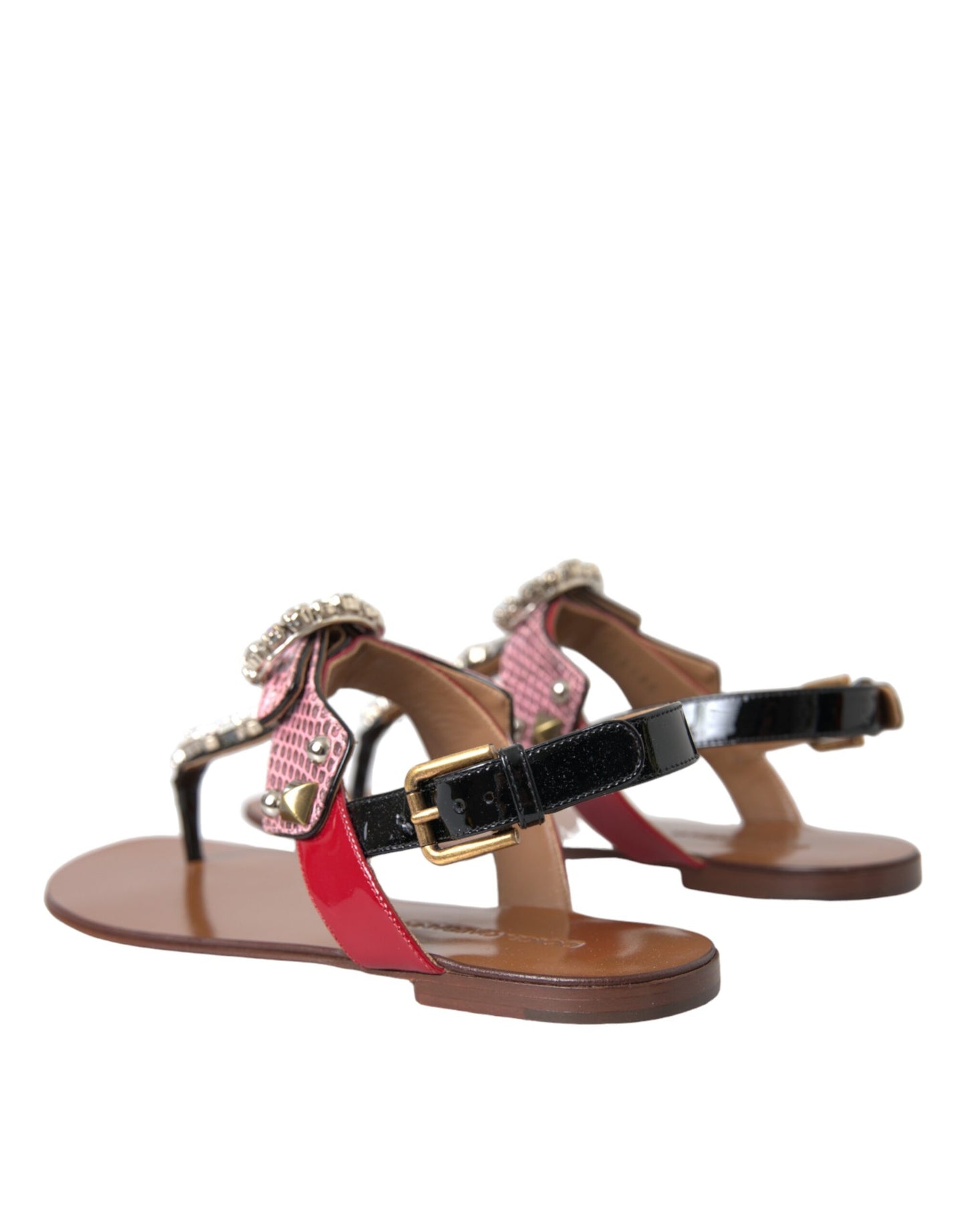 Dolce & Gabbana Multicolor Crystal Sandals Flip Flops Shoes Dolce & Gabbana