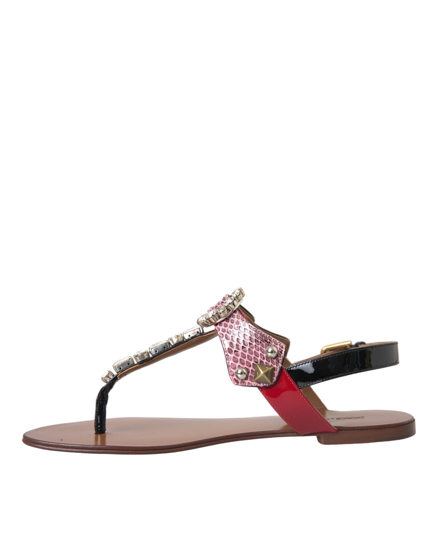 Dolce & Gabbana Multicolor Crystal Sandals Flip Flops Shoes Dolce & Gabbana