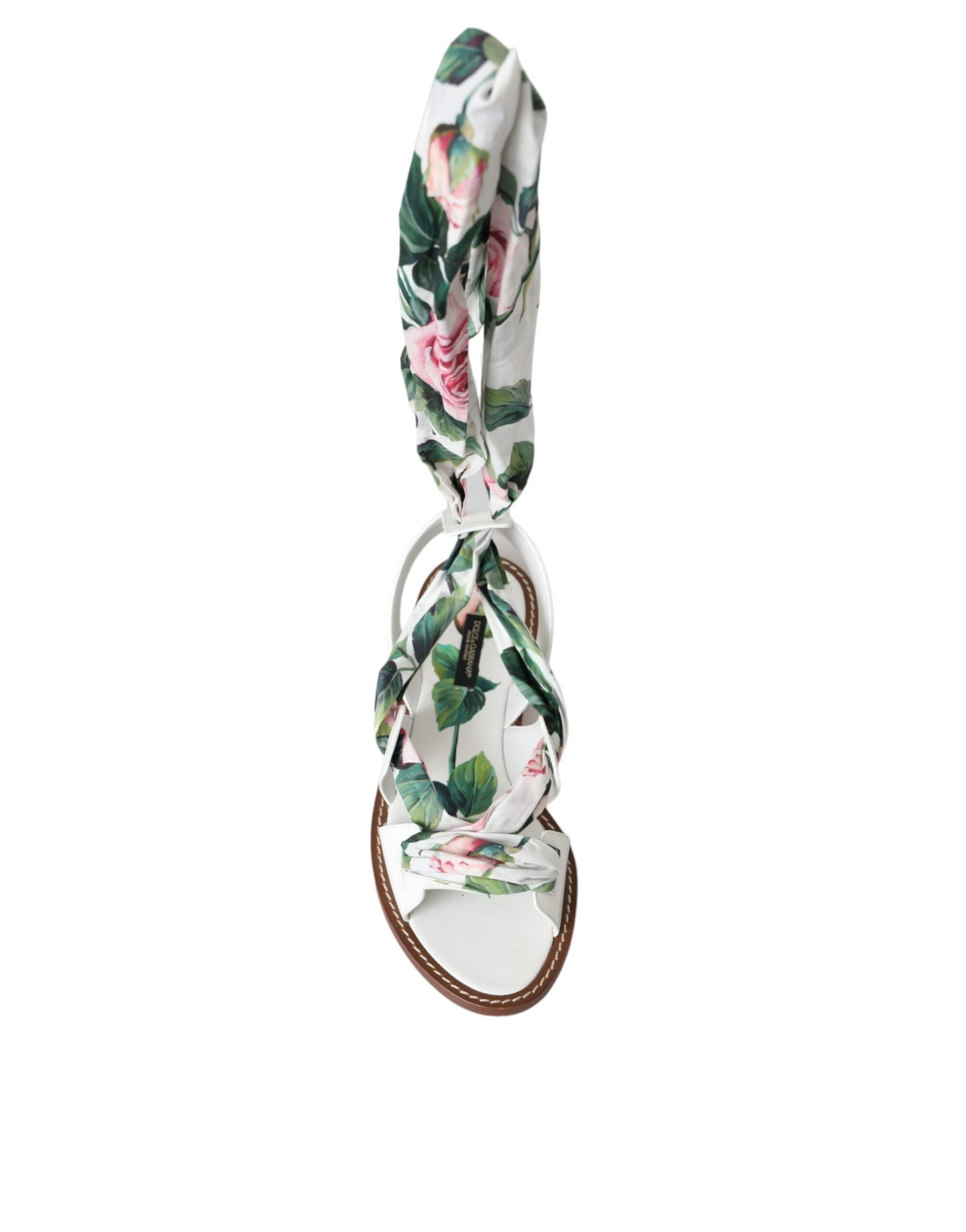 Dolce & Gabbana Multicolor Floral Print Ankle Wrap Sandals Shoes Dolce & Gabbana