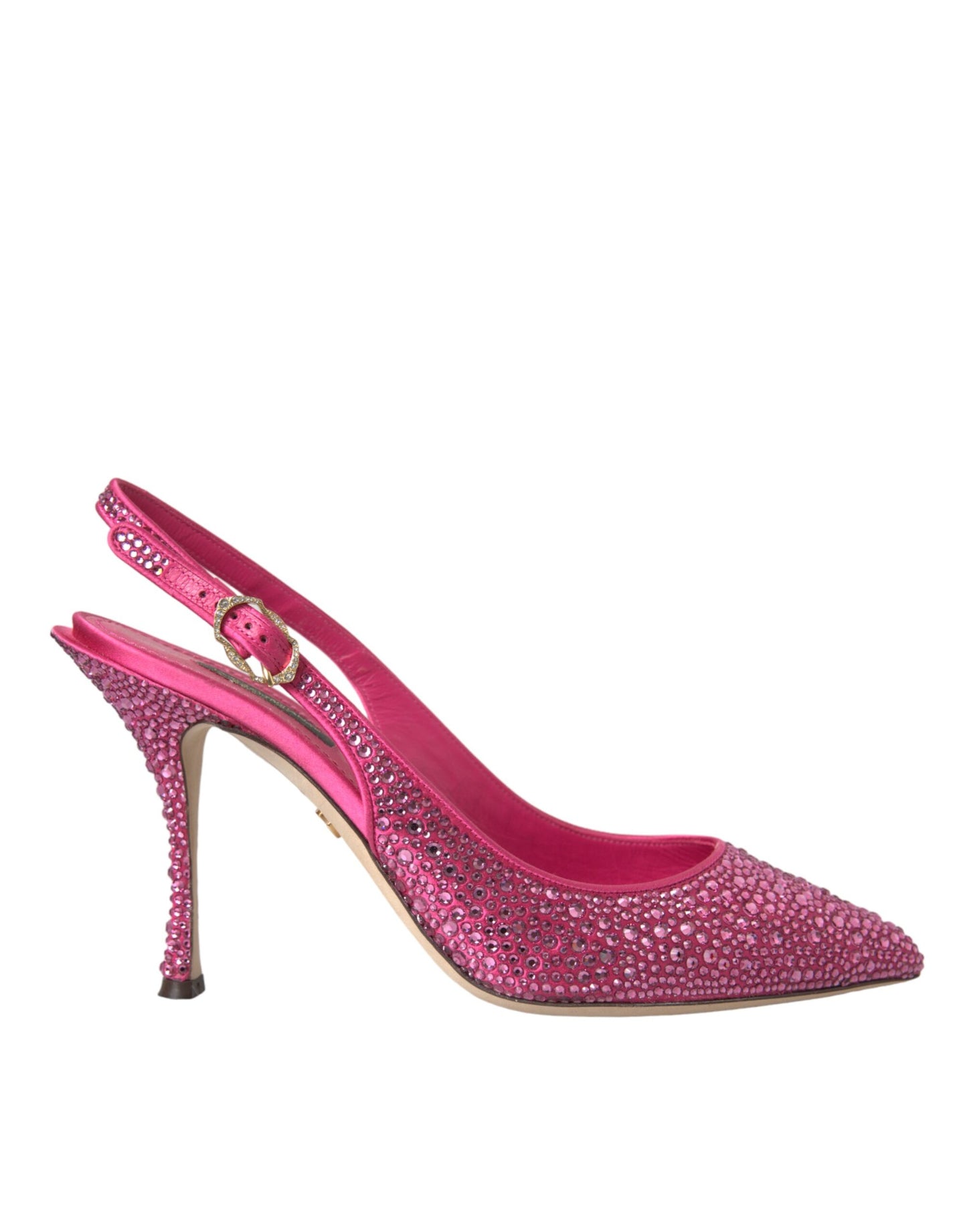 Dolce & Gabbana Pink Strass Crystal Heels Slingbacks Shoes Dolce & Gabbana