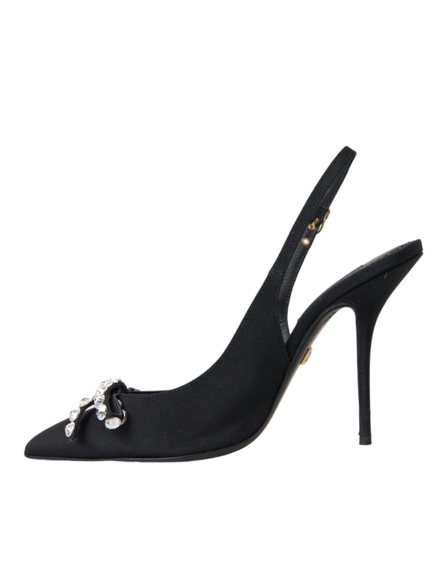 Dolce & Gabbana Black Crystal Embellished Slingback Shoes Dolce & Gabbana