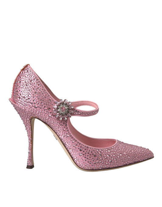 Dolce & Gabbana Pink Strass Crystal Heels Pumps Shoes Dolce & Gabbana