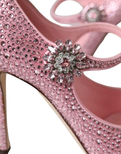 Dolce & Gabbana Pink Strass Crystal Heels Pumps Shoes Dolce & Gabbana