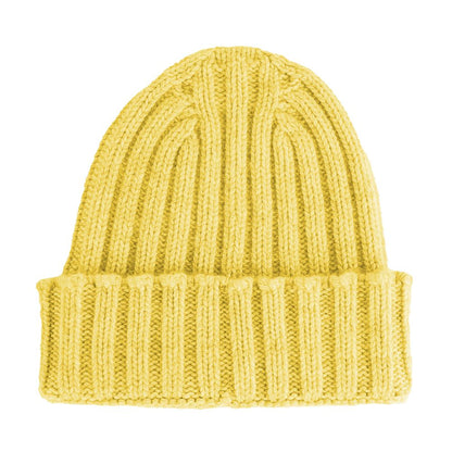 Made in Italy Yellow Cashmere Hats & Cap Made in Italy