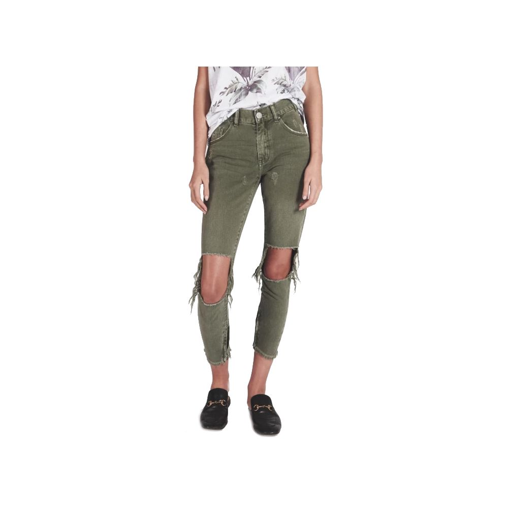 One Teaspoon Green Cotton Jeans & Pant One Teaspoon