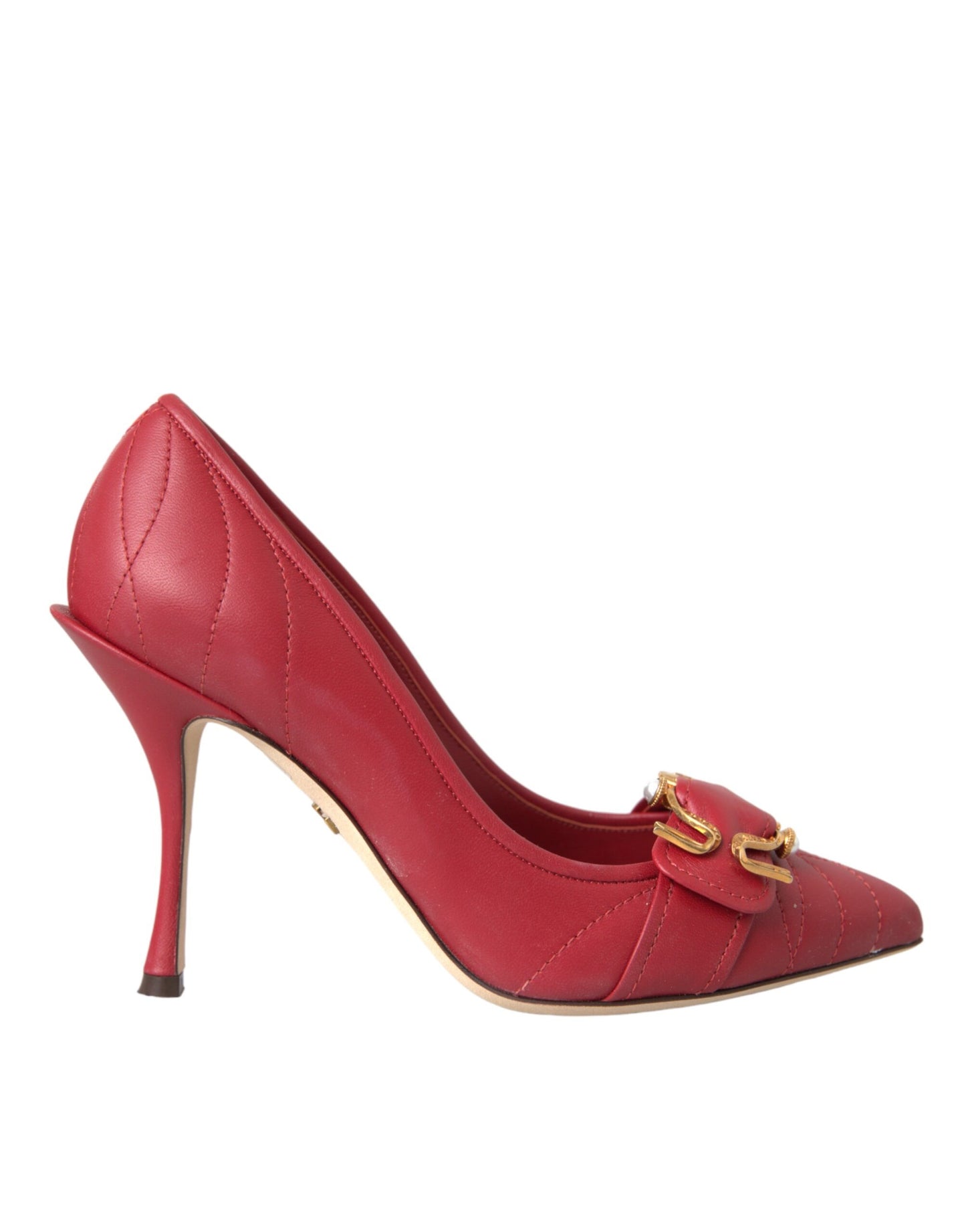 Dolce & Gabbana Red Devotion Leather Heels Pumps Shoes Dolce & Gabbana