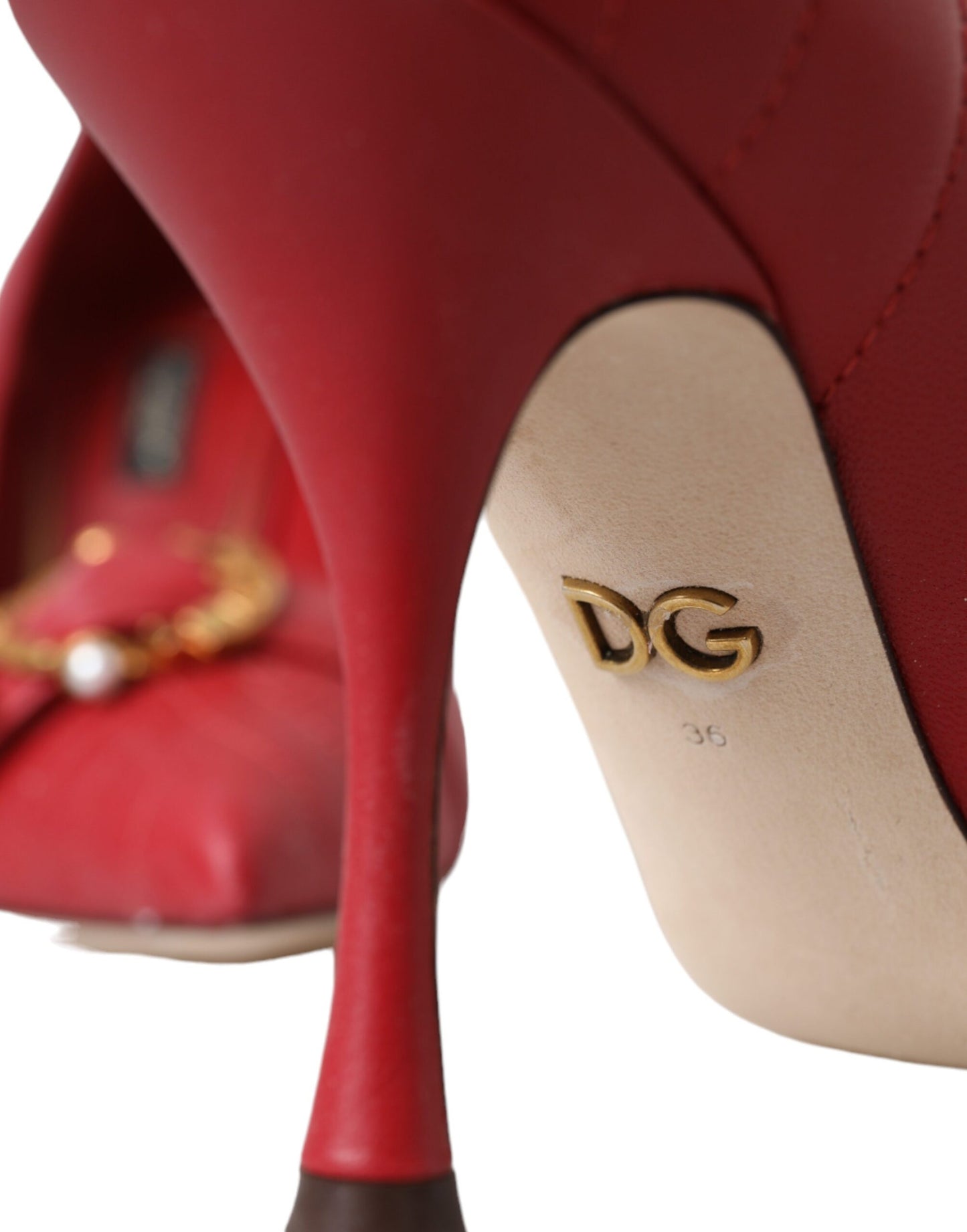 Dolce & Gabbana Red Devotion Leather Heels Pumps Shoes Dolce & Gabbana