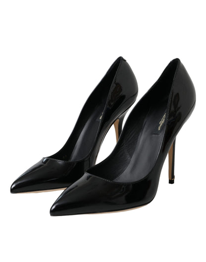 Dolce & Gabbana Black Patent Leather Bellucci Pumps Heels Shoes Dolce & Gabbana