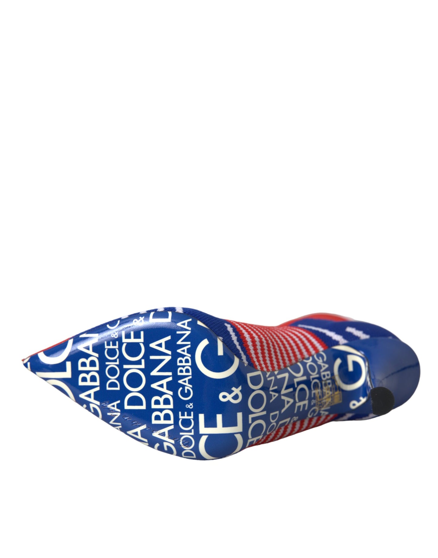 Dolce & Gabbana Red Blue Stretch Sock Style Ankle Boots Logo Shoes Dolce & Gabbana